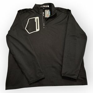 RLX Ralph Lauren Luxury Golf Performance Pullover Black 1/4 Zip Jersey size XL